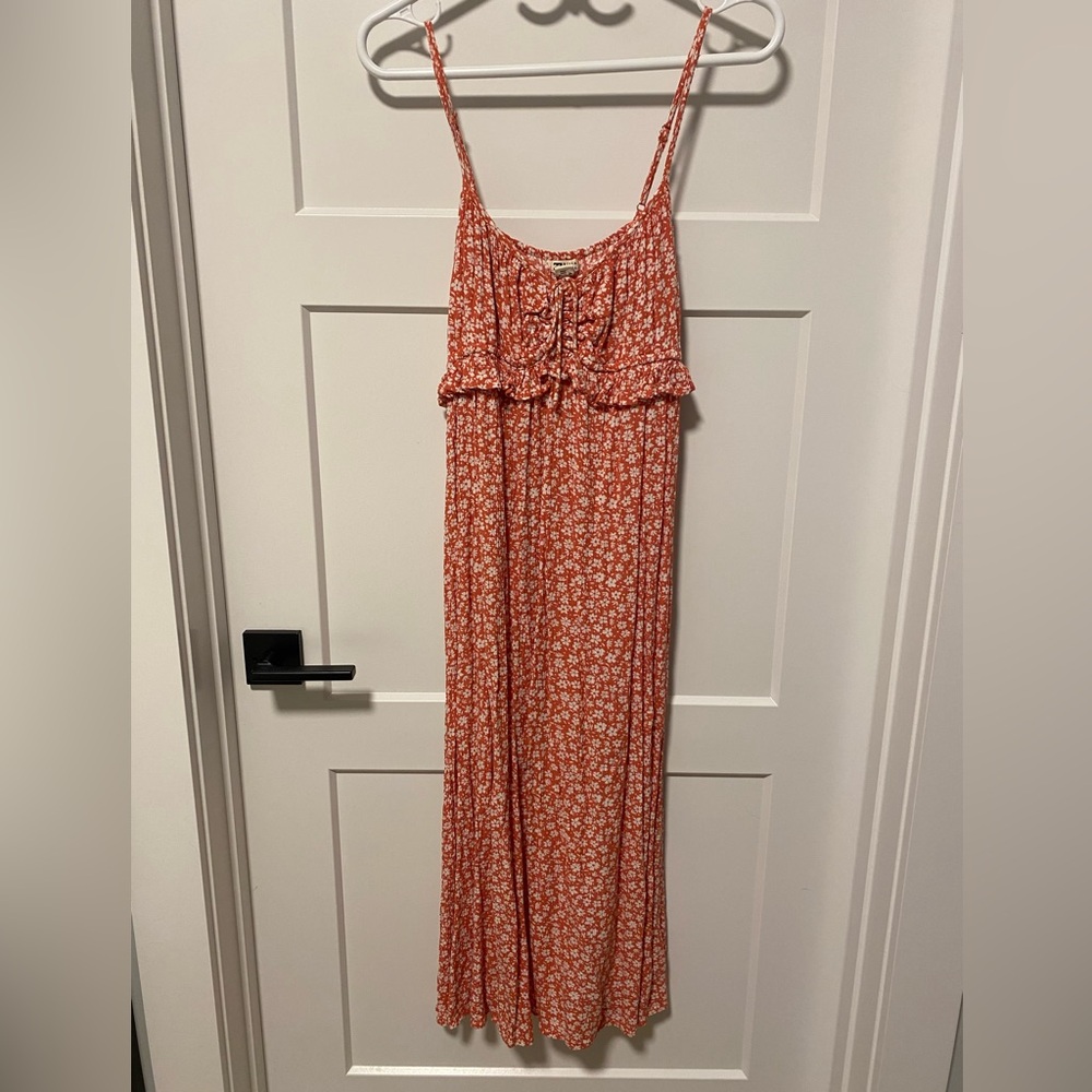 Billabong Red and White Floral Dress